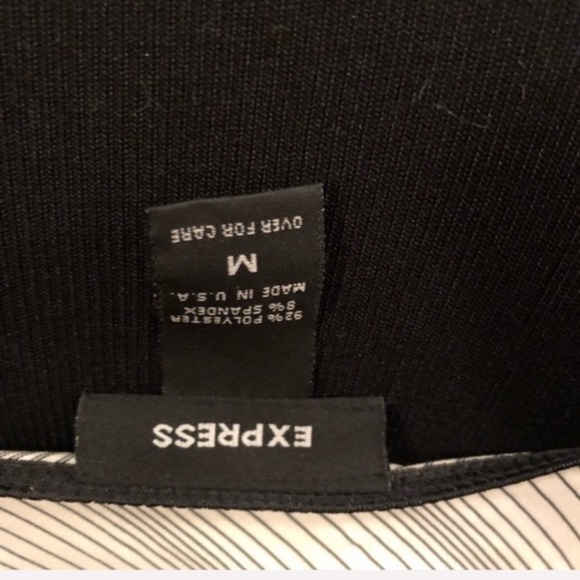 Express Y2K black and cream sequin adjustable strap camisole top - Picture 5 of 8